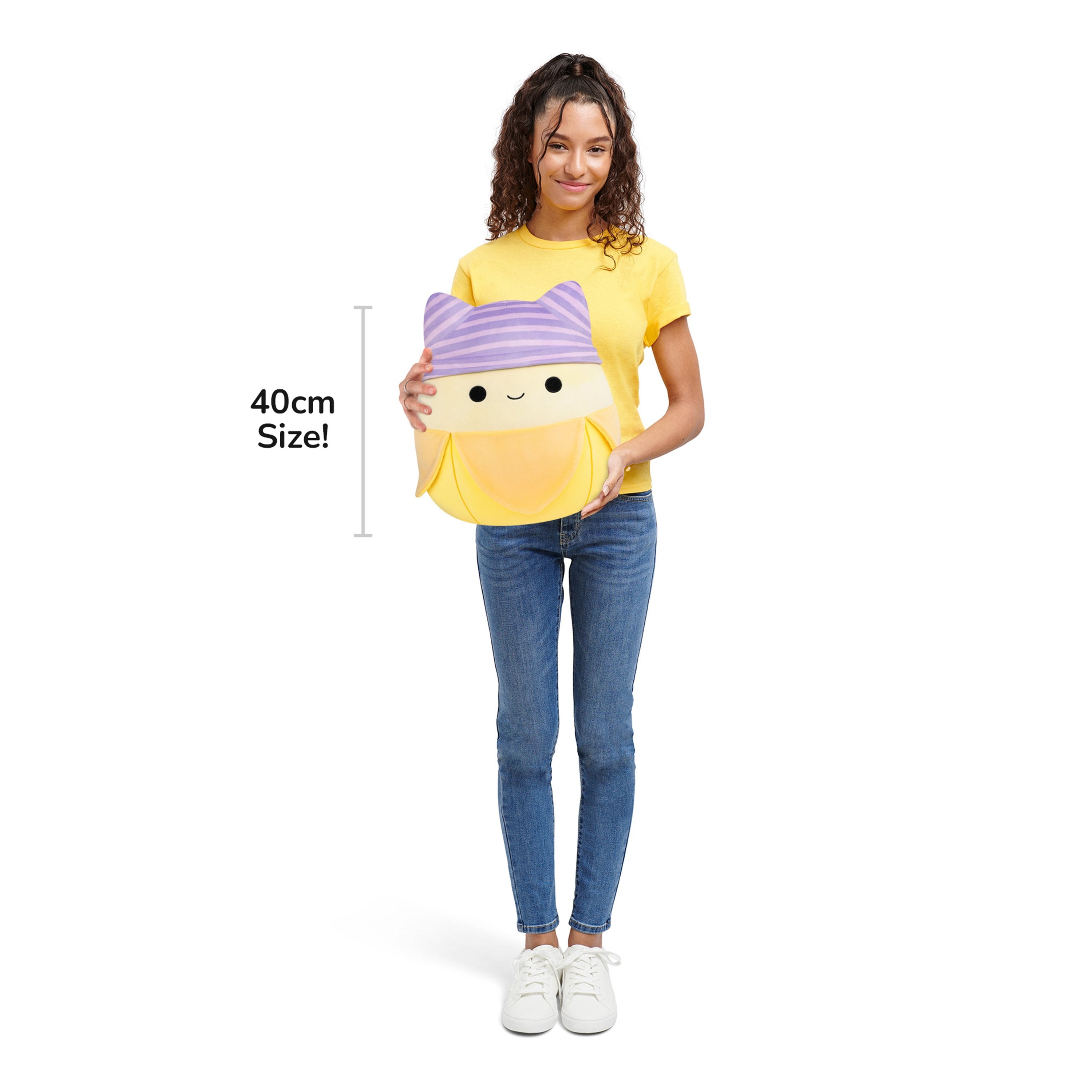 Squishmallow 40 Cm Junie The Banana With Cat Hat