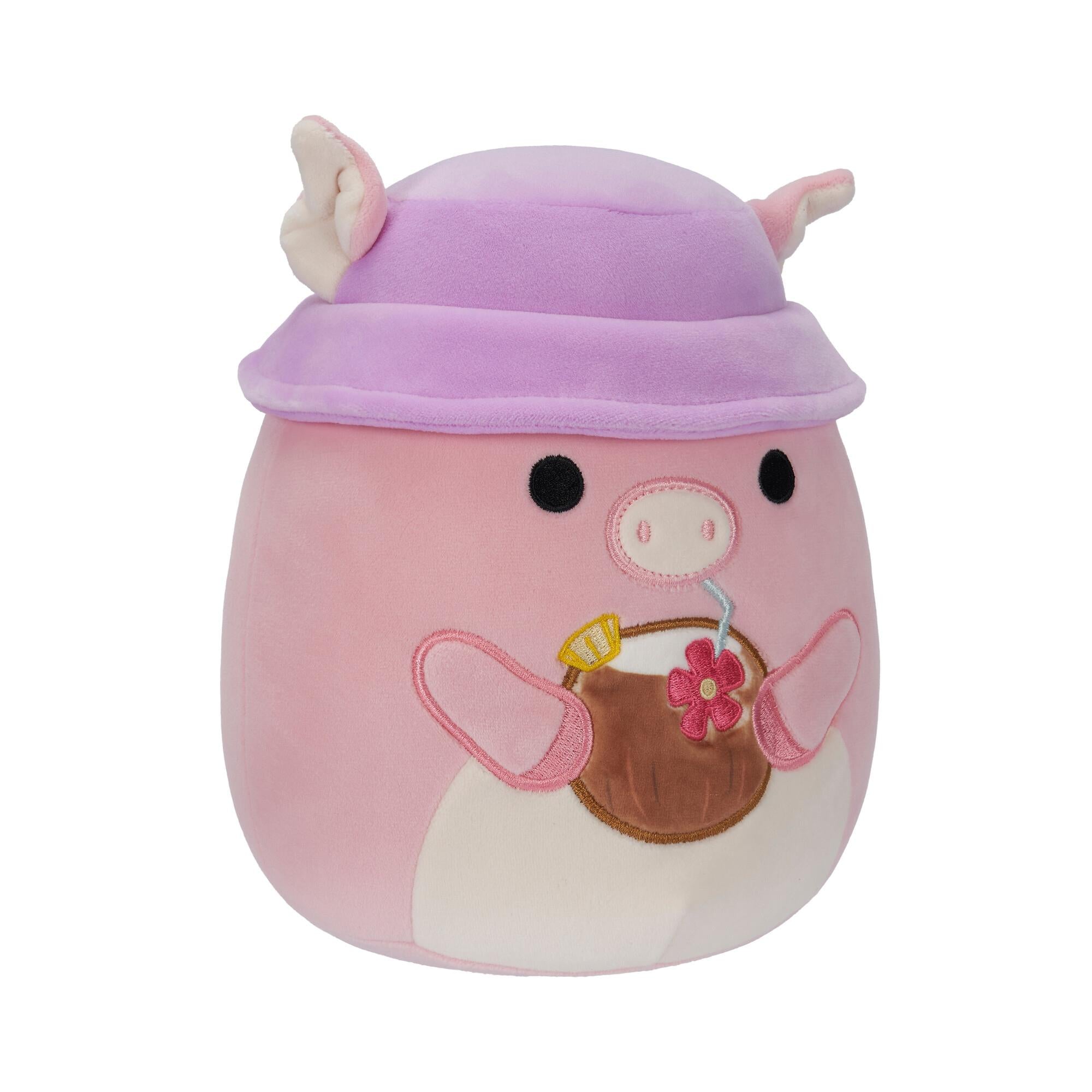 Squishmallow 19 Cm Peter The Pig Hat&Drink