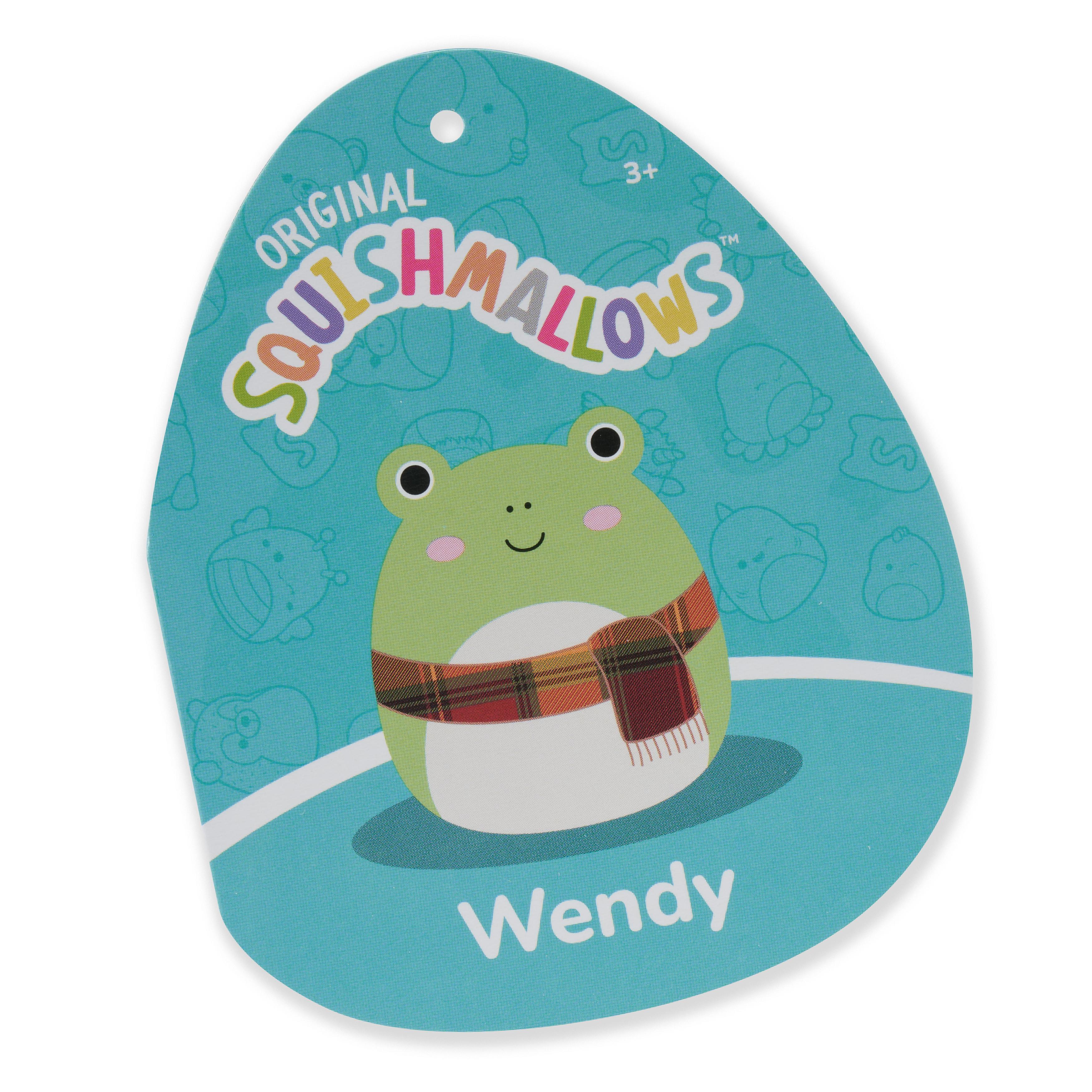 SQUISHMALLOWS CLIP-ON WENDY THE FROG WITH SCARF 9 CM-Squishmallow-SweMallow