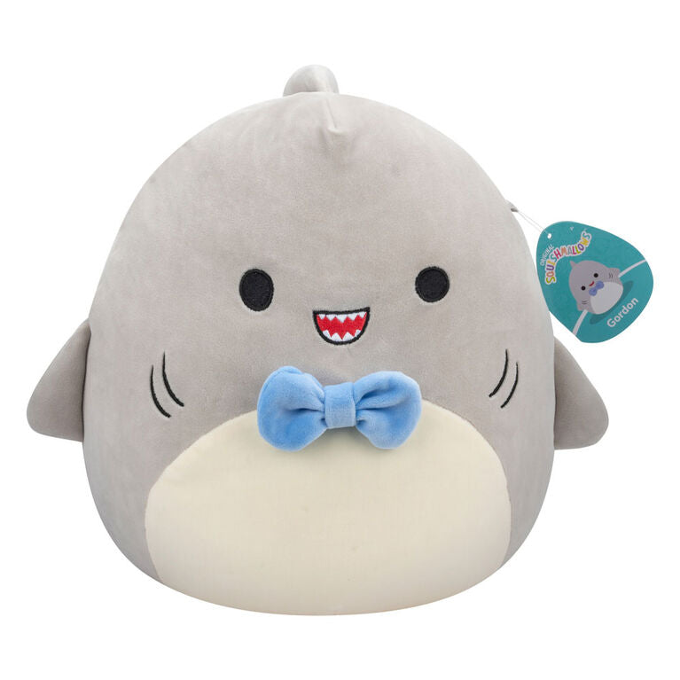 Squishmallow 19 Cm Gordon The Shark Bowtie