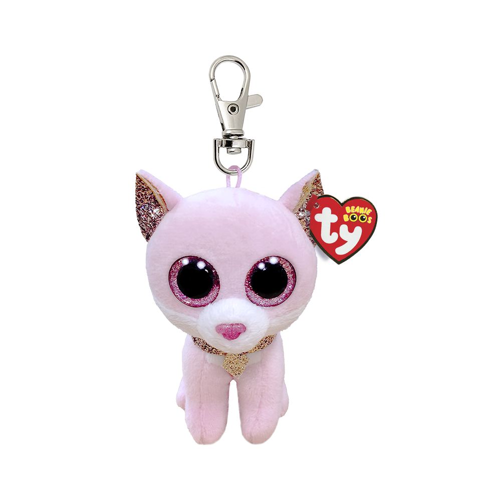 TY Beanie Boos Clip-On Fiona The Pink Cat