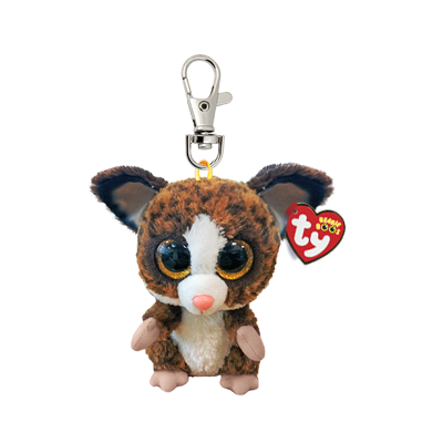 TY Beanie Boos Clip-On Binky The Bush Baby Brown