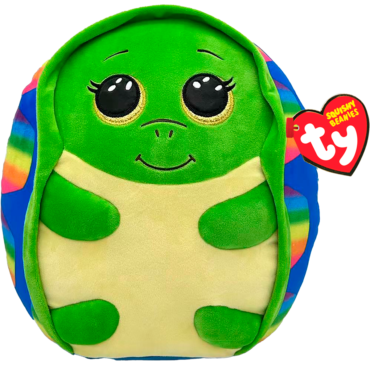 TY Squishy Beanies Shrugs Rainbow Turtle 35 Cm