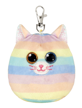 TY Squishy Beanies Clip-On Heather The Cat