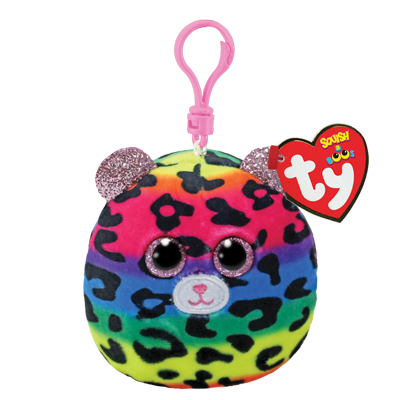 TY Squishy Beanies Clip-On Dotty The Leopard