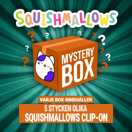 SQUISHMALLOWS CLIP-ON CM MYSTERY BOX 5-PACK