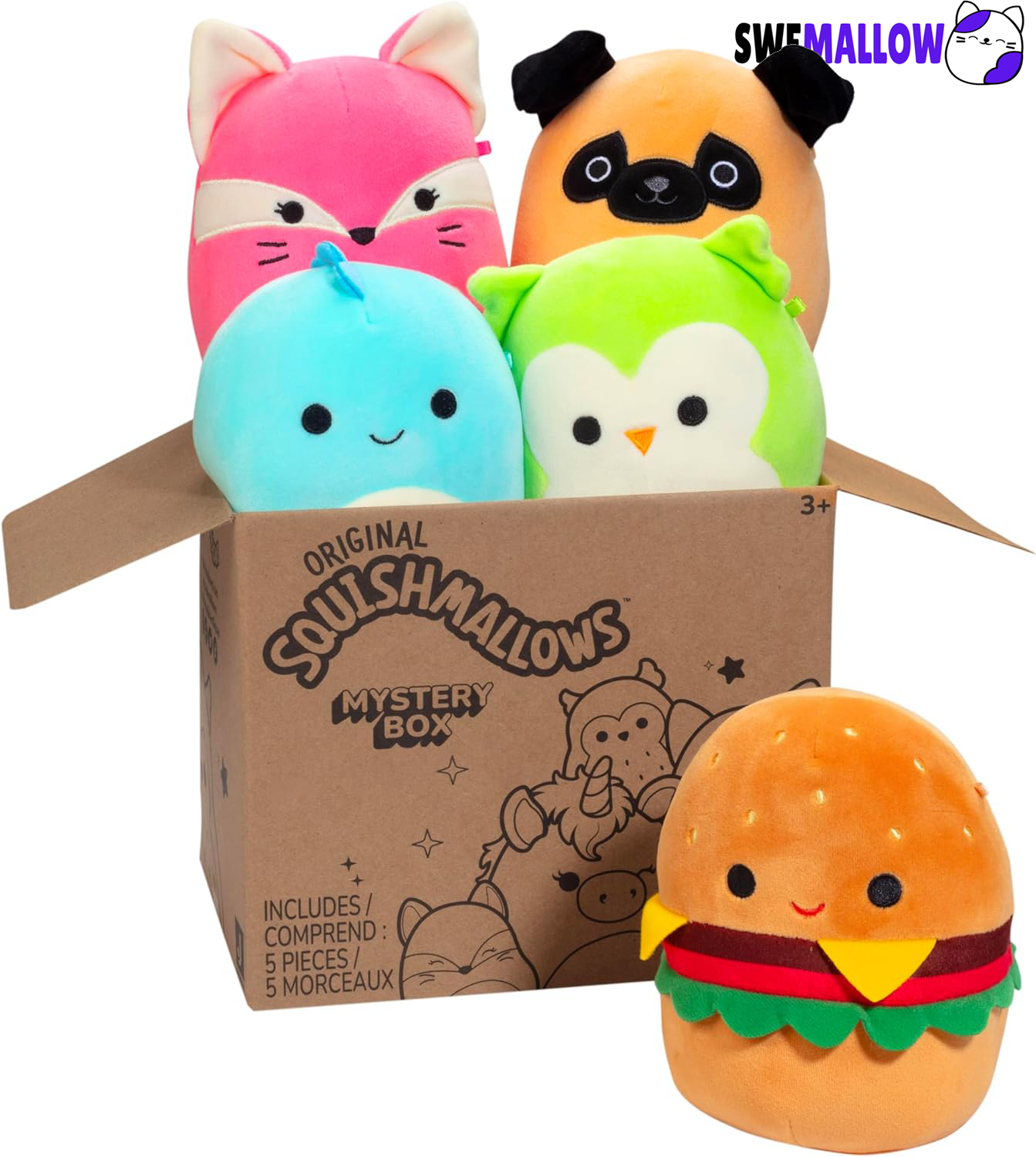 Squishmallows 19 Cm Mystery Box 4-Pack